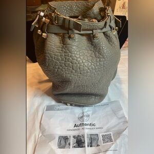 ALEXANDER WANG TEXTURIZED LEATHER BARREL BAG